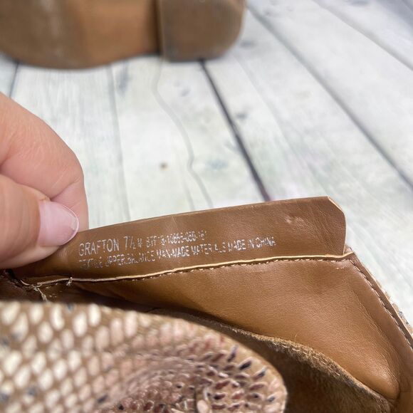 BareTraps Snakeskin Ankle Booties Western Boho Block Heel Women Size 7.5 W - Picture 13 of 14